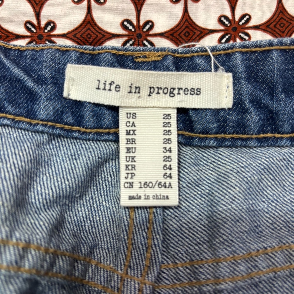 Blue Distressed patchwork High Rise Jeans - Picture 5 of 11